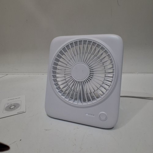 OTLONPE PORTABLE RECHARGEABLE SLIM DESK FAN - 5.7" X 6.5" - WHITE (MODEL: S-F16B) image 3