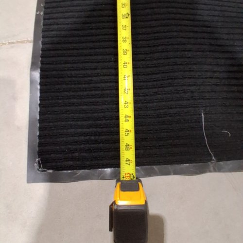 VERTICAL LINEAR RIDGES AREA RUG - 6FT X 4FT- BLACK image 4