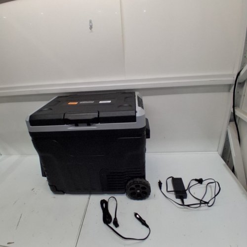 EUHOMY DUAL ZONE ELECTRIC PORTABLE COOLER - 12V/24V - 45L - BLACK/GREY (MODEL: ZBD-50D/CF024-50BL-CAEH) image 3