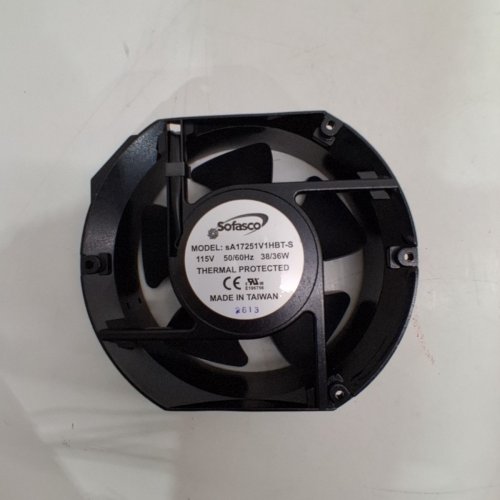 SOFASCO THERMAL PROTECTED COOLING FAN - 115 V -50/60HZ - 38/36W - BLACK (MODEL: SA17251V1HBT-S) image 3