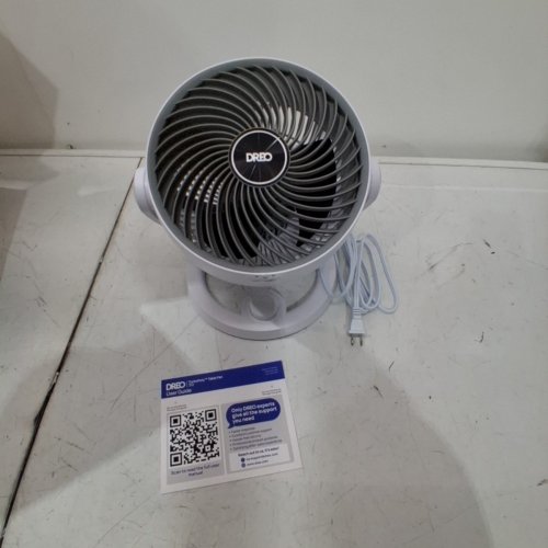 DREO PORTABLE TABLE TOP AIR CIRCULATOR FAN - 9" ROUND - 70FT TONG FLOW - 28DB LOW NOISE - 3 SPEED - 120° ADJUSTABLE TILT - WHITE (MODEL: DR-HAF002) image 3