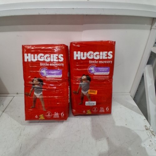 108PK HUGGIES LITTLE MOVERS CURVED CONTOURED STRETCHY ACTIVE FIT BABY DIAPERS- 108 TOTAL - SIZE 6 image 2