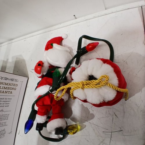 WONDERSHOP CHRISTMAS INDOOR ANIMATED CLIMBING SANTA - 43" - RED/WHITE image 4