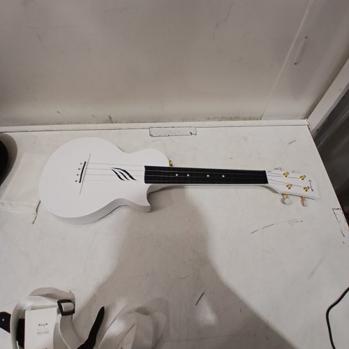 ENYA SOPRANO UKULELE CARBON FIBER NOVA U MINI 21"- WHITE/BLACK image 3
