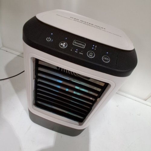 3-IN-1 MINI ELECTRIC PORTABLE AIR CONDITIONER FAN - 900ML - WHITE/BLACK (MODEL: GY-A835) image 2