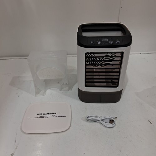 3-IN-1 MINI ELECTRIC PORTABLE AIR CONDITIONER FAN - 900ML - WHITE/BLACK (MODEL: GY-A835) image 3