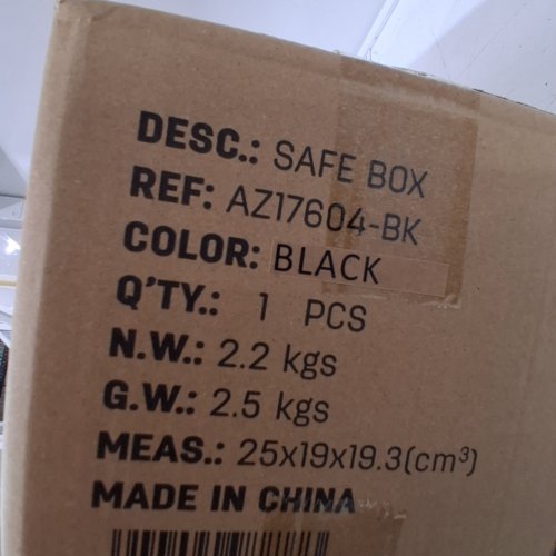 LOCKSWORTH ELECTRONIC DIGITAL SAFEBOX WITH FIREPROOF MONEY BAG - 0.25 CU. FT - BLACK (MODEL: AZ17604-BK) image 2