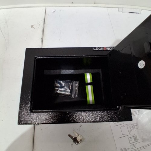 LOCKSWORTH ELECTRONIC DIGITAL SAFEBOX WITH FIREPROOF MONEY BAG - 0.25 CU. FT - BLACK (MODEL: AZ17604-BK) image 3