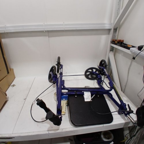 DRIVE MEDICAL FOUR WHEEL ROLLATOR WALKER WITH REMOVABLE BACK SUPPORT - BLUE (MODEL: 10257BL-1) image 2