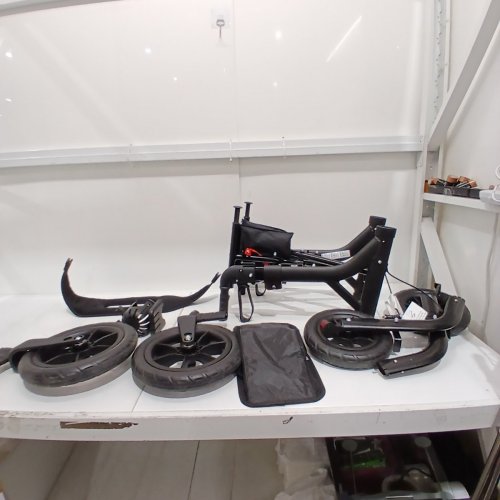 MAXWALK ALL TERRAIN ROLLATOR WITH BACKREST - 300LB CAPACITY - BLACK (MODEL: ‎MW2402) image 2