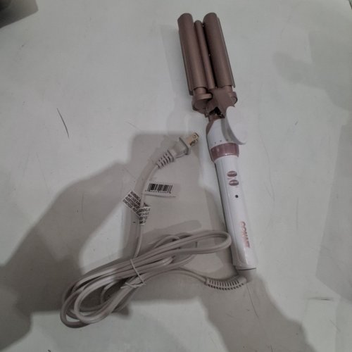 CONAIR DOUBLE CERAMIC TRIPPLE BARREL WAVER, DEEP WAVE, 0.5" INNER BARREL/5/8" OUTER BARREL - WHITE/ROSE GOLD (MODEL: CD704C) image 3