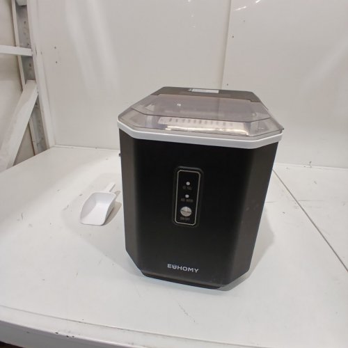EUHOMY COUNTERTOP ICE MAKER MACHINE WITH HANDLE BASKET AND SCOOP -1.2L - MAKES 26LB/DAY - BLACK (MODEL: IM011-BBL-CAEH) image 3