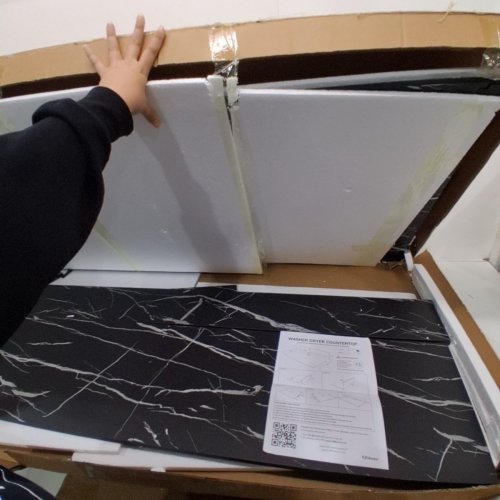 FZGHOME WASHER DRYER COUNTERTOP - 27.5" X 54" - BLACK MARBLE image 3