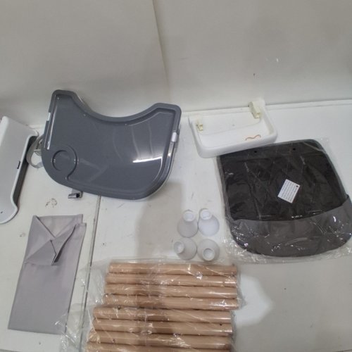 SOOBABY 3-IN-1 ADJUSTABLE CONVERTIBLE BABY HIGH CHAIR FOR BABIES AND TODDLERS - 34" X 27" X 24" - GREY - (MODEL: HA-N009) image 3