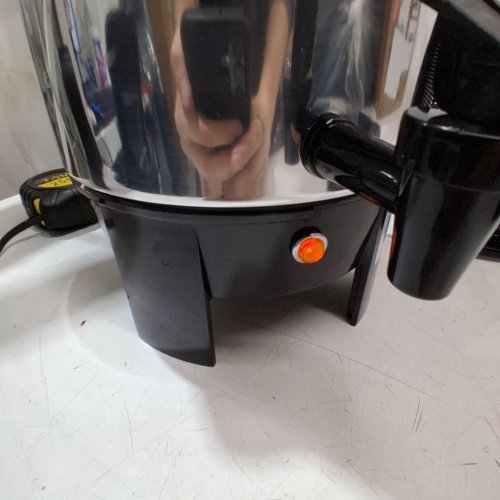 COMMERCIAL COFFEE URN DISPENSER/ELECTRIC BOILER FOR FAST BREWING - 40 CUPS - 120V - STAINLESS STEEL/BLACK (MODEL: FCMLA042) image 2
