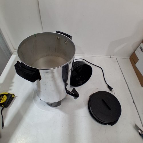 COMMERCIAL COFFEE URN DISPENSER/ELECTRIC BOILER FOR FAST BREWING - 40 CUPS - 120V - STAINLESS STEEL/BLACK (MODEL: FCMLA042) image 3