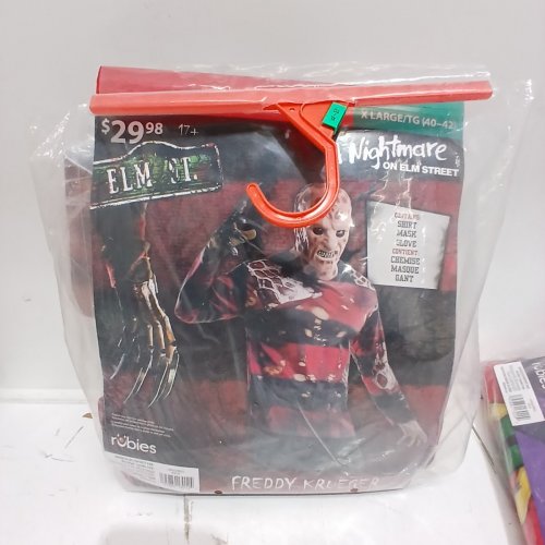3PC MENS RUBIES FREDDY KRUEGER COSTUME SET - EXTRA LARGE - RED GREEN BROWN image 2