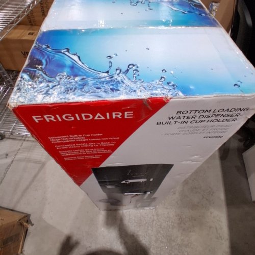 FRIGIDAIRE WATER COOLER/DISPENSER WITH CUP STORAGE 2 TEMPERATURE BOTTOM LOADING STAINLESS STEEL WATER DISPENSER - 42.5" X 13" X 13.5" - BLACK/SILVER/GREY (MODEL: EFWC900) image 4