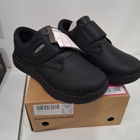 MEN'S FITVILLE EASYTOP DELUXE DRESS SHOES - 11EW - BLACK (STYLE: ETDCBLACK115_W) image 2