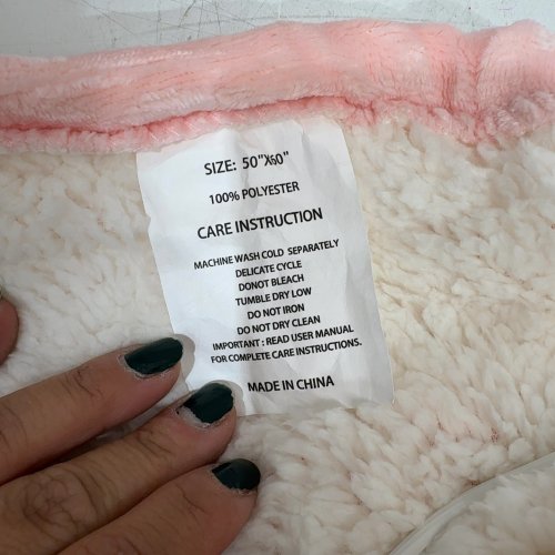 JET'S HOME HEATED ELECTRIC THROW BLANKET - 50" X 60" - PINK image 3