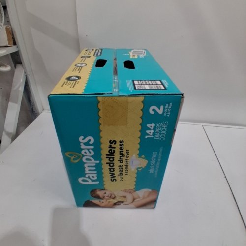 144PK PAMPERS SWADDLERS DISPOSABLE BABY DIAPERS - SIZE 2 (10-22LBS) image 3