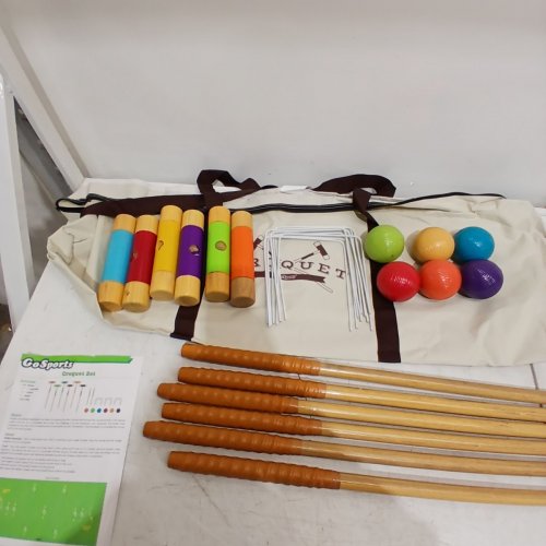 GOSPORTS 6 PLAYER DELUXE CROQUET SET - MODERN WOOD DESIGN (MODEL: CROQUET-01) image 3