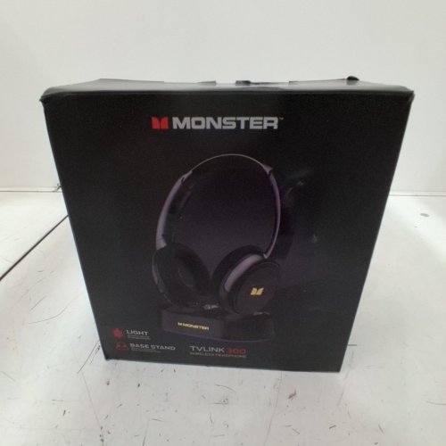 MONSTER TVLINK 300 WIRELESS HEADPHONES WITH TRANSMITTER CHARGING BASE - BLACK (MODEL: MH22258) image 6