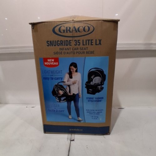 GRACO SNUGRIDE 35 LITE LX INFANT CAR SEAT - MAX WEIGHT 34LBS - BLACK/GREY (MODEL: 2119658) image 7