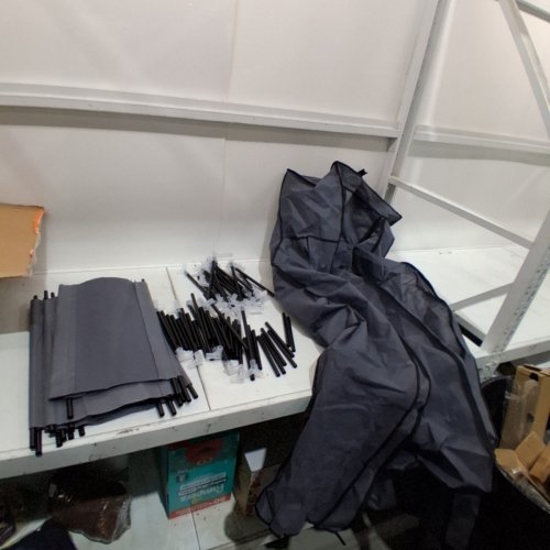 PORTABLE CLOTHING WARDROBE FREESTANDING CANVAS CLOSET - DARK GREY image 2