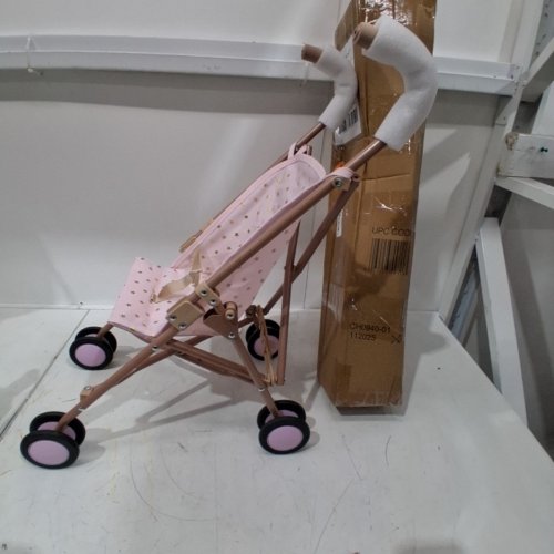 LULLA BABY FOLDABLE DOLL STROLLER - FOR 14" DOLLS - PINK WITH STARS (MODEL: 11202/CH0940-01)) image 3