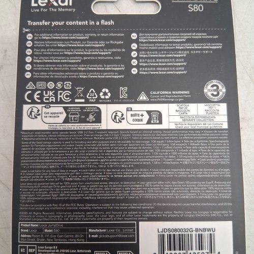 LEXAR JUMPDRIVE USB 3.2 GENERATION 1 FLASH DRIVE - 32GB - UP TO 130 MB/S - BLACK (MODEL: S80) image 3