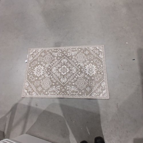SADIE CHENILLE STYLISH ABSTRACT ACCENT RUG - 2.5 FT X 3.7FT - BROWN/WHITE (MODEL: 1992776) image 2