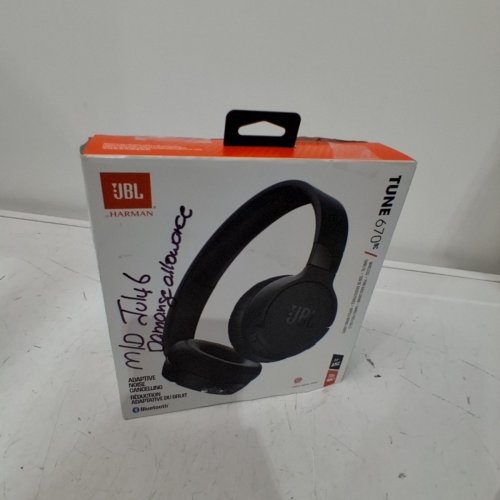 JBL TUNE 670NC BLUETOOTH WIRELESS HEADPHONES WITH ADAPTIVE NOISE CANCELLING AND HANDS-FREE CALLS - BLACK (MODEL: JBLT670NCBLUAM) image 5