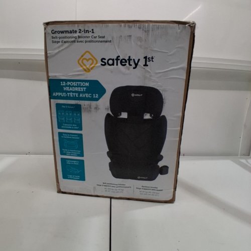 SAFETY 1ST GROWMATE 2-IN-1 BELT-POSITIONING BOOSTER CAR SEAT - 40–100LBS - HEXAGON HORIZON BLACK (MODEL: 22267CHHR) image 5