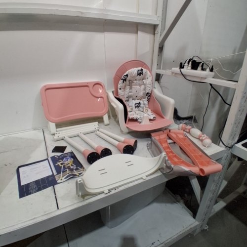 VIRPLIK FOLDABLE 4-IN-1 ADJUSTABLE HEIGHT BABY HIGHCHAIR WITH DETACHABLE PU CUSHION - 5-72 MONTHS, 50KG MAX CAPACITY - PINK / WHITE (MODEL: S-350/S-360) image 4