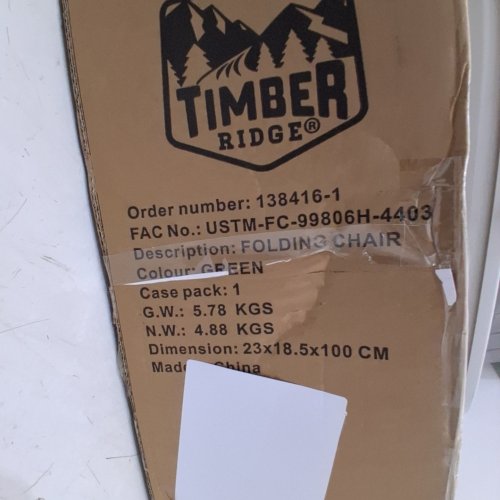 TIMBER RIDGE FOLDING CHAIR - GREEN image 2