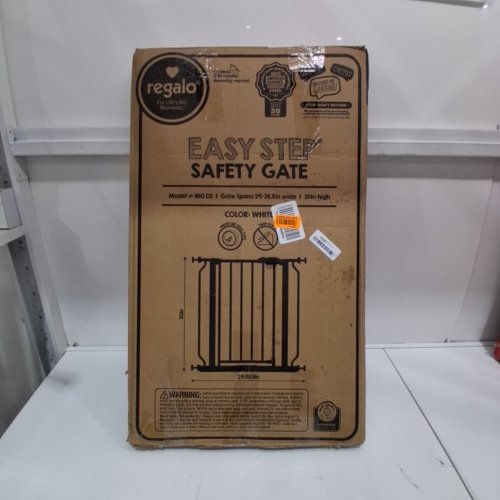 REGALO EASY STEP SAFETY GATE - 29"- 38.5" - WHITE (MODEL: 1160-DS) image 3