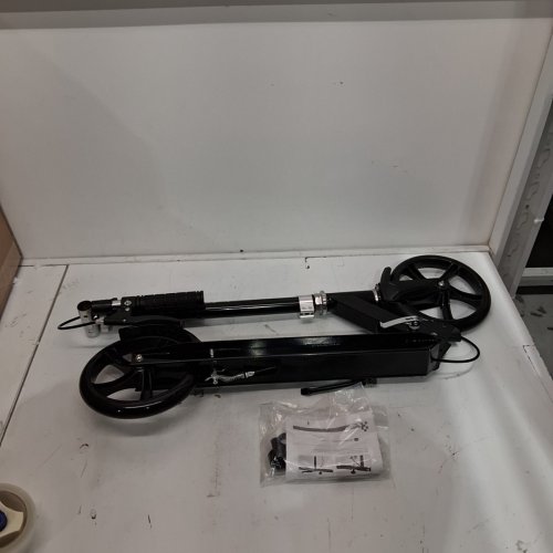ADJUSTABLE FOLDABLE SCOOTER WITH HAND BRAKE FOR TEENS AND ADULTS - 8" WHEELS - BLACK (MODEL: KS001) image 2