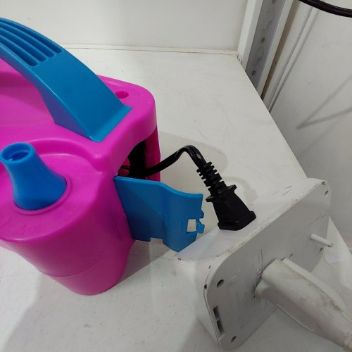 UZER ELECTRIC CORDED BALLOON AIR PUMP WITH BALLONS - PINK/BLUE image 2