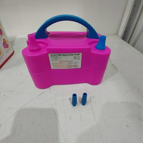 UZER ELECTRIC CORDED BALLOON AIR PUMP WITH BALLONS - PINK/BLUE image 3