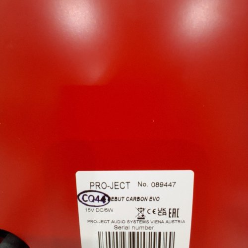 PRO-JECT DEBUT CARBON EVO - AUDIOPHILE TURNTABLE WITH CARBON FIBER TONEARM - ELECTRONIC SPEED SELECTION WITH PRE MOUNTED ORTOFON PHONO CARTRIDGE - RED (MODEL: 096106) image 10