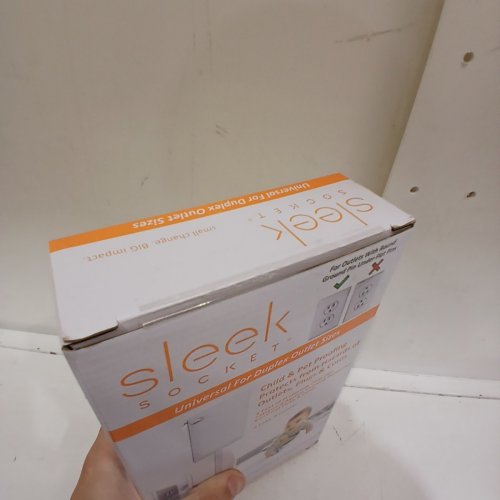 SLEEK SOCKET PET PROOFING & PLUG CONCEALER WITH CORD CLIPS - 8FT FLAT EXTENSION CORD - WHITE (MODEL: 9-PI-OVSZ-W) image 3