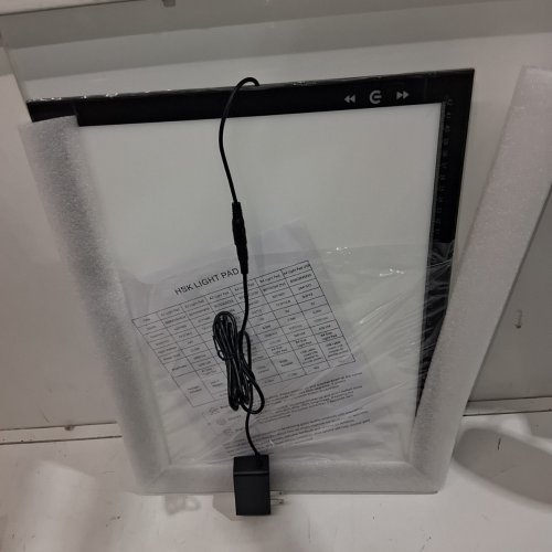 HSK A3LIGHT BOX LIGHT PAD ALUMINIUM FRAME WITH TOUCH DIMMER -18.25" X 13.5"/ 6000 LUX - BLACK image 3