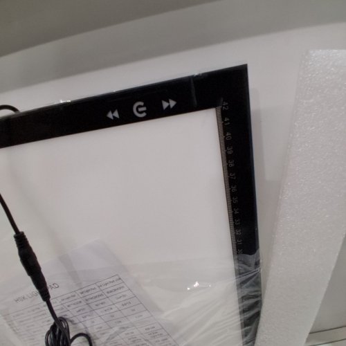 HSK A3LIGHT BOX LIGHT PAD ALUMINIUM FRAME WITH TOUCH DIMMER -18.25" X 13.5"/ 6000 LUX - BLACK image 4