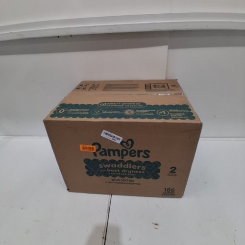 186PK PAMPERS SWADDLERS DISPOSABLE DIAPERS - SIZE 2 image 2