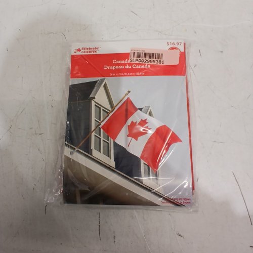 WAY TO CELEBRATE CANADA FLAG - 36" X 72" - RED AND WHITE image 2