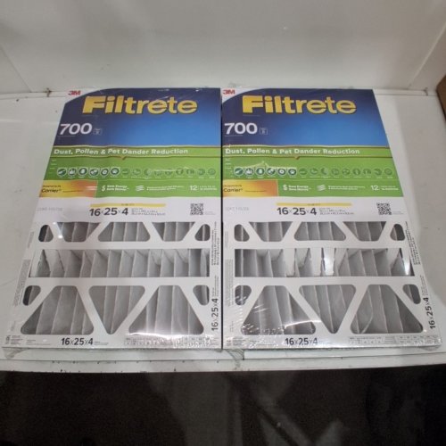 2PK 3M FILTRETE MERV 8 MPR 700 DUST, POLLEN & PET DANDER REDUCTION AIR FILTERS - 16" X 25" X 4" -WHITE image 2
