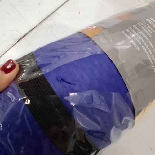 2PC CAP BARBELL HIGH DENSITY EXERCISE YOGA MAT WITH KNEE PAD - 1/2" THICK - BLUE image 3