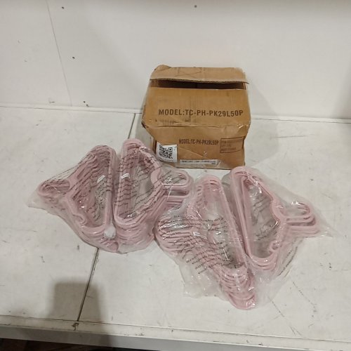 50PK PLASTIC CLOTHES HANGERS - PINK (MODEL: TC-PH-PK29L50P) image 2