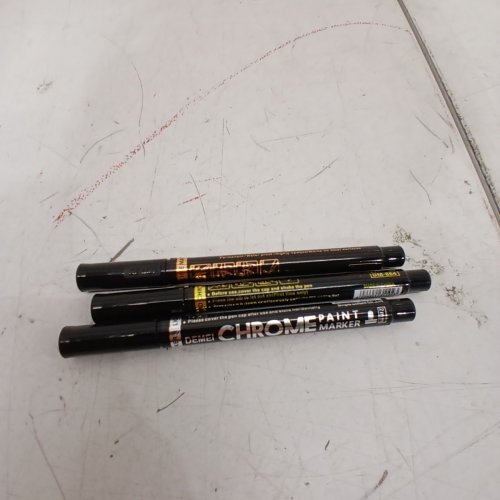 3Pc AOGEWON HIGH GLOSS LIQUID CHROME MARKERS - 0.7MM - SILVER / BRONZE / GOLD image 2